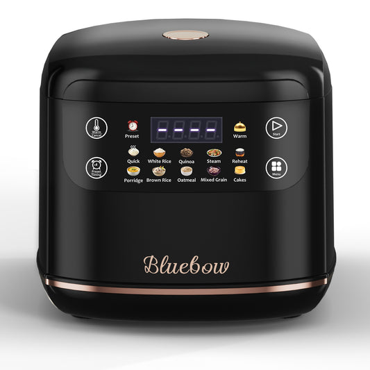 2L Mini Digital Rice Cooker, 10-In-1 Portable Multi Function Rice Cooker, Auto Presets, Non Stick Inner Pot, Touchscreen, Delay & Keep Warm, Red