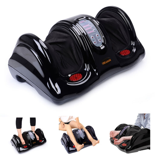 Shiatsu Foot Massager With Kneading Rollers - Deep Kneading, Compression, Vibration For Legs, Feet, Calves, Arms - Relaxation & Ideal Gift For Parents, Seniors, Valentine'S Day, Birthday, Christmas & Festival
